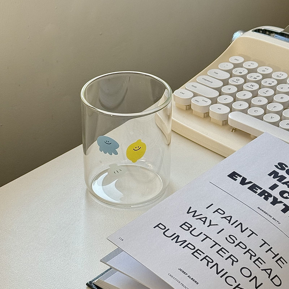Happy Blobs Glass Cup