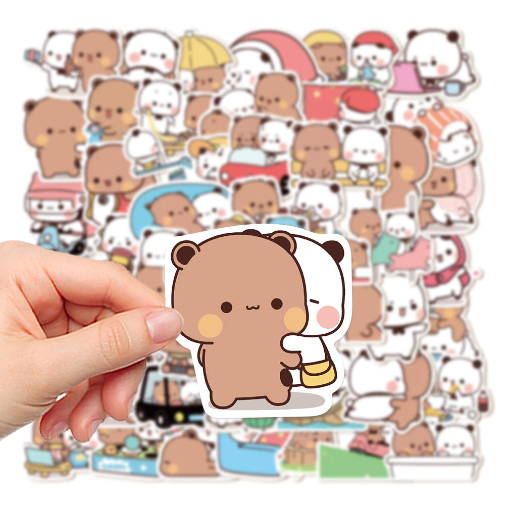 PS10 Set of 50 Dudu & Bubu Cute Couple Sticker Pack