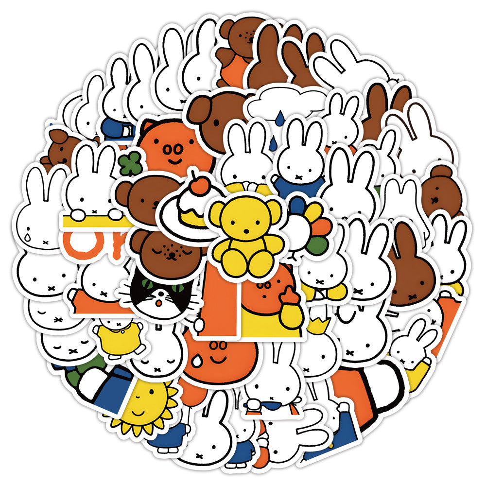 PS11 Set of 60 Miffy Cute Character Sticker Pack
