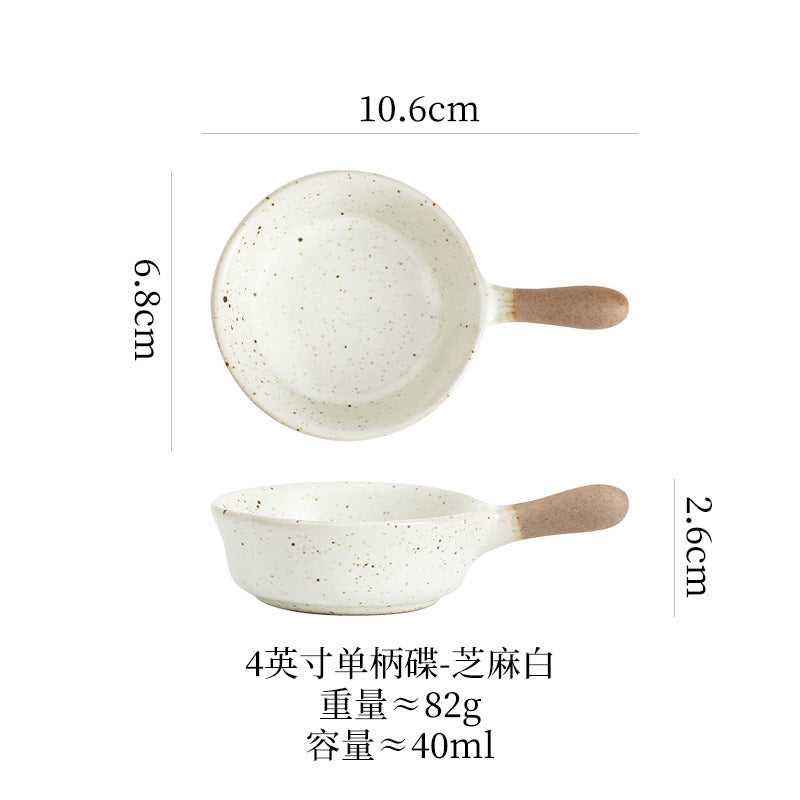 Mini Ceramic Sauce Pan Dip Bowl