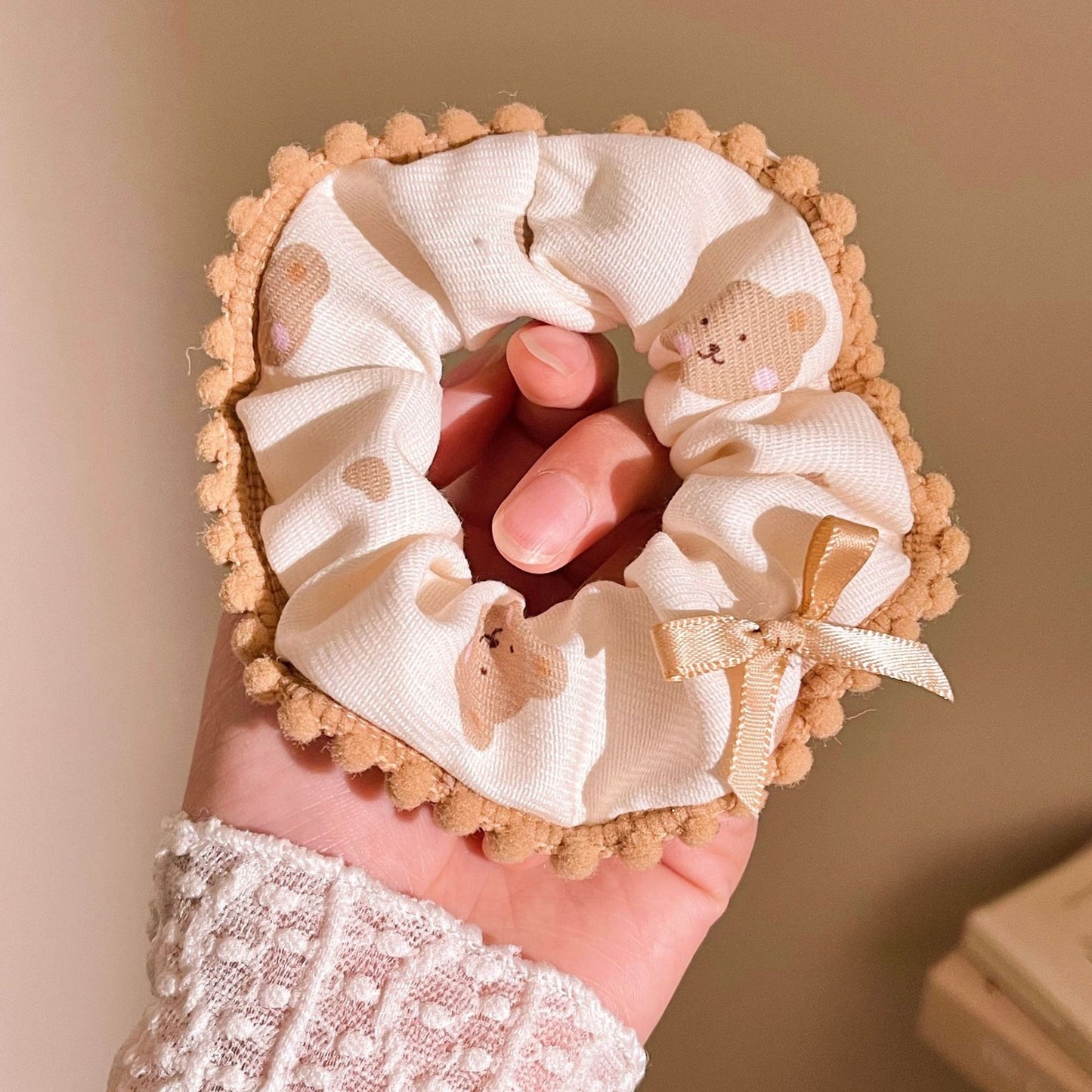 🎀 Strawberry & Bow Ruffle Scrunchies