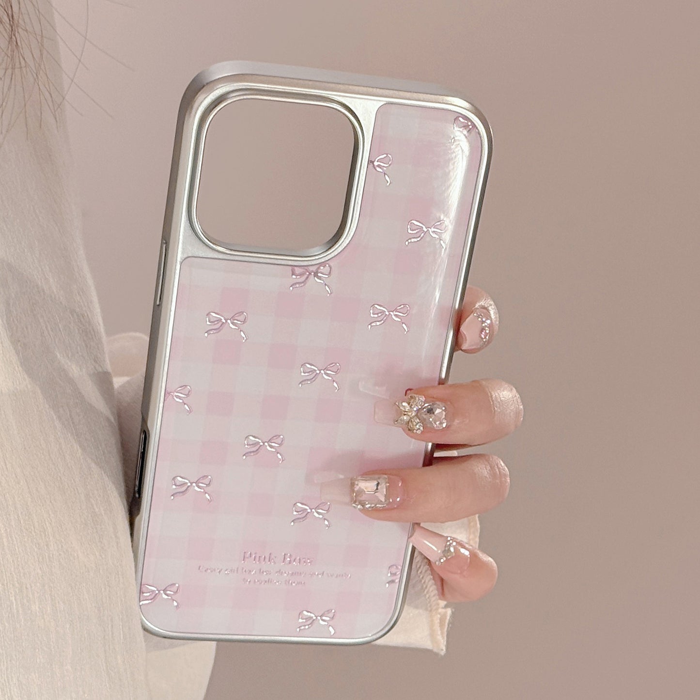 🎀 Pink Bow Gingham Case for Samsung S25 Ultra 🎀