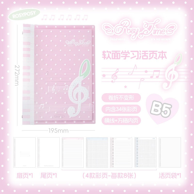Pre - Order Rosy Posy B5 Music Binder
