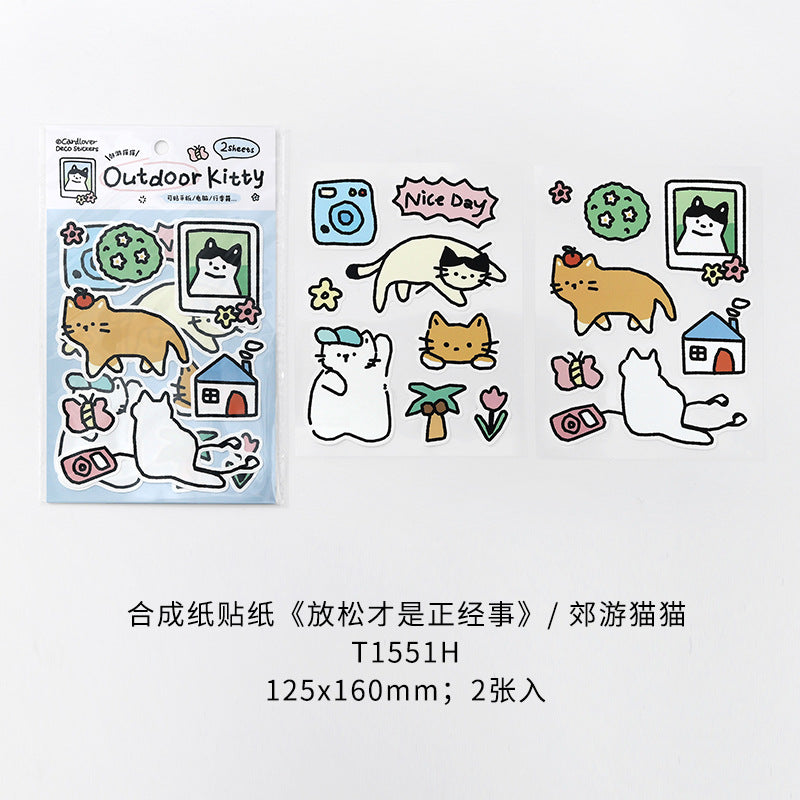 Kawaii Dogs & Cats Laptop Sticker Sheets – 2 Sheets