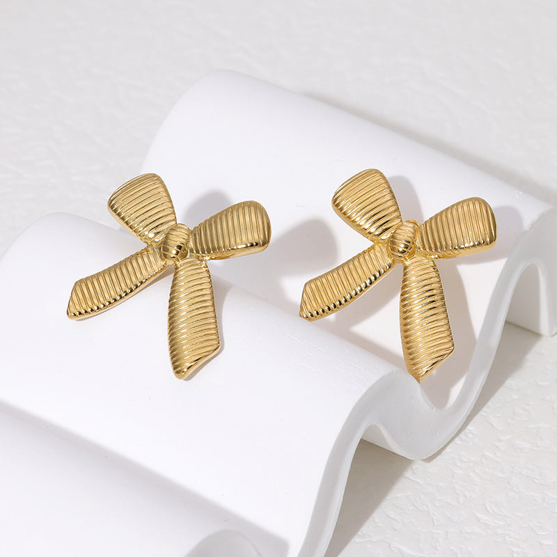 MM3 Korean Big Dainty Darling Bow Studs Earrings