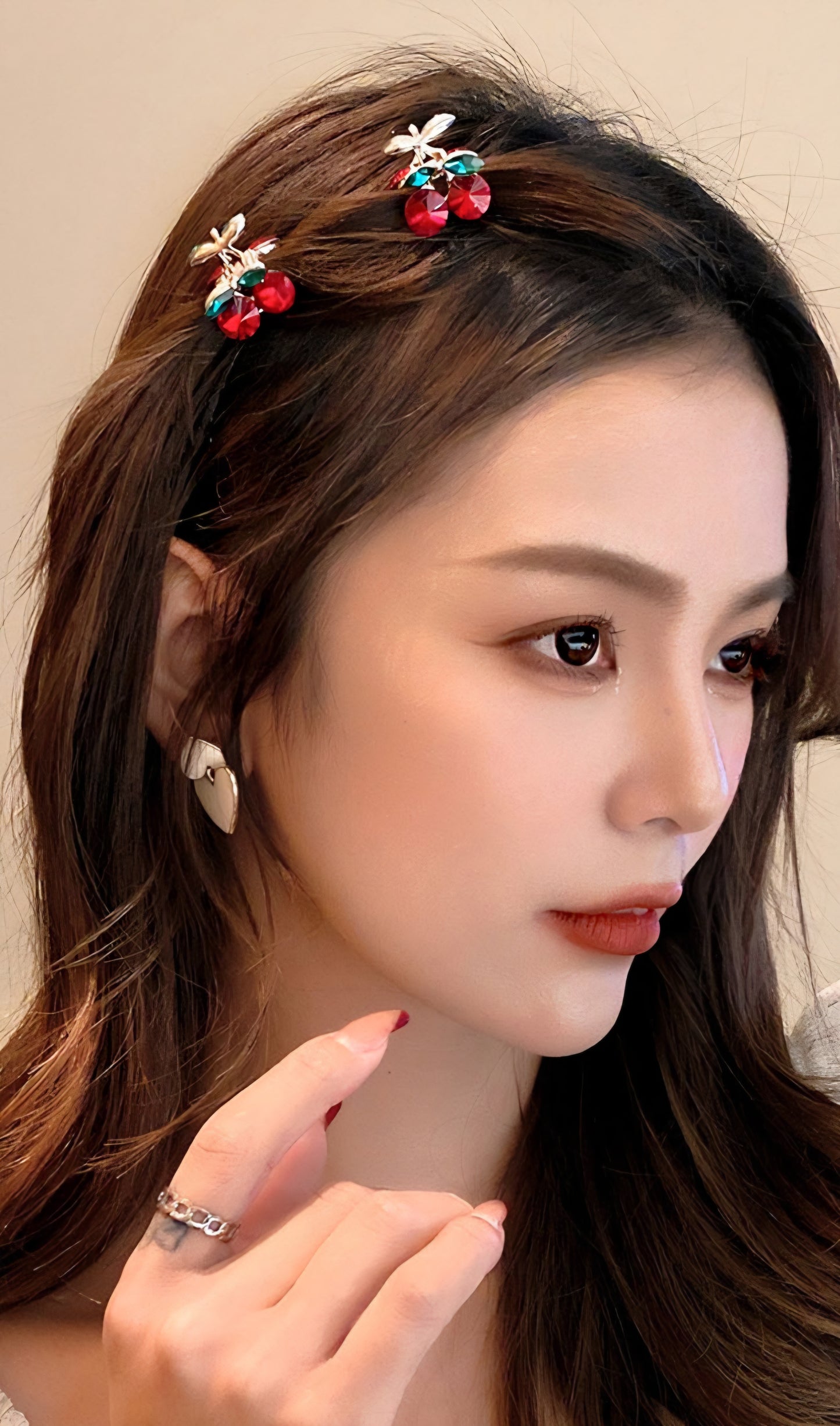 Cute Cherry Mini Hair Clip Cluthcer