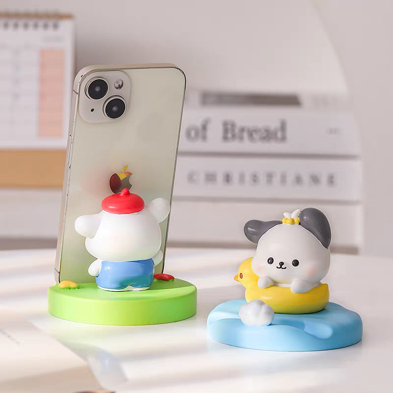 Painter Puppy and Duck Phone Stand Holder