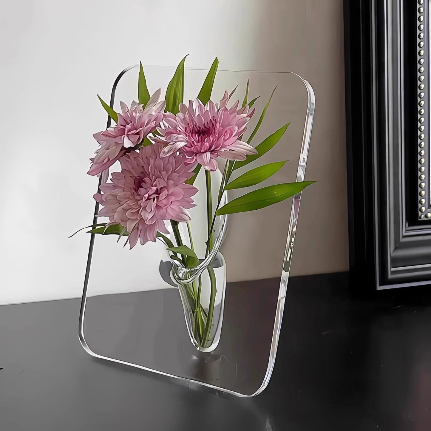 Floating Florals Flowers Frame Vase