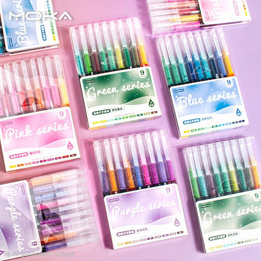 Moka Color Series Set of 9 Pens Set