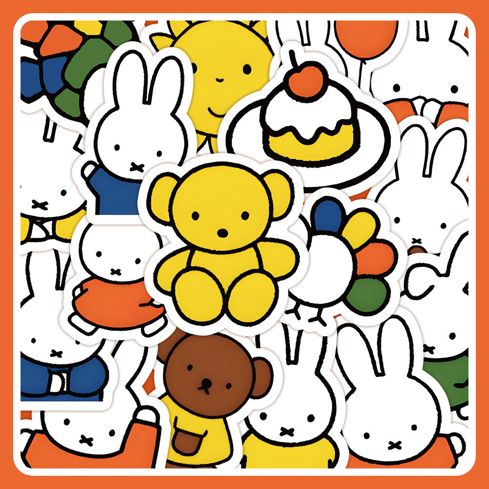 PS11 Set of 60 Miffy Cute Character Sticker Pack