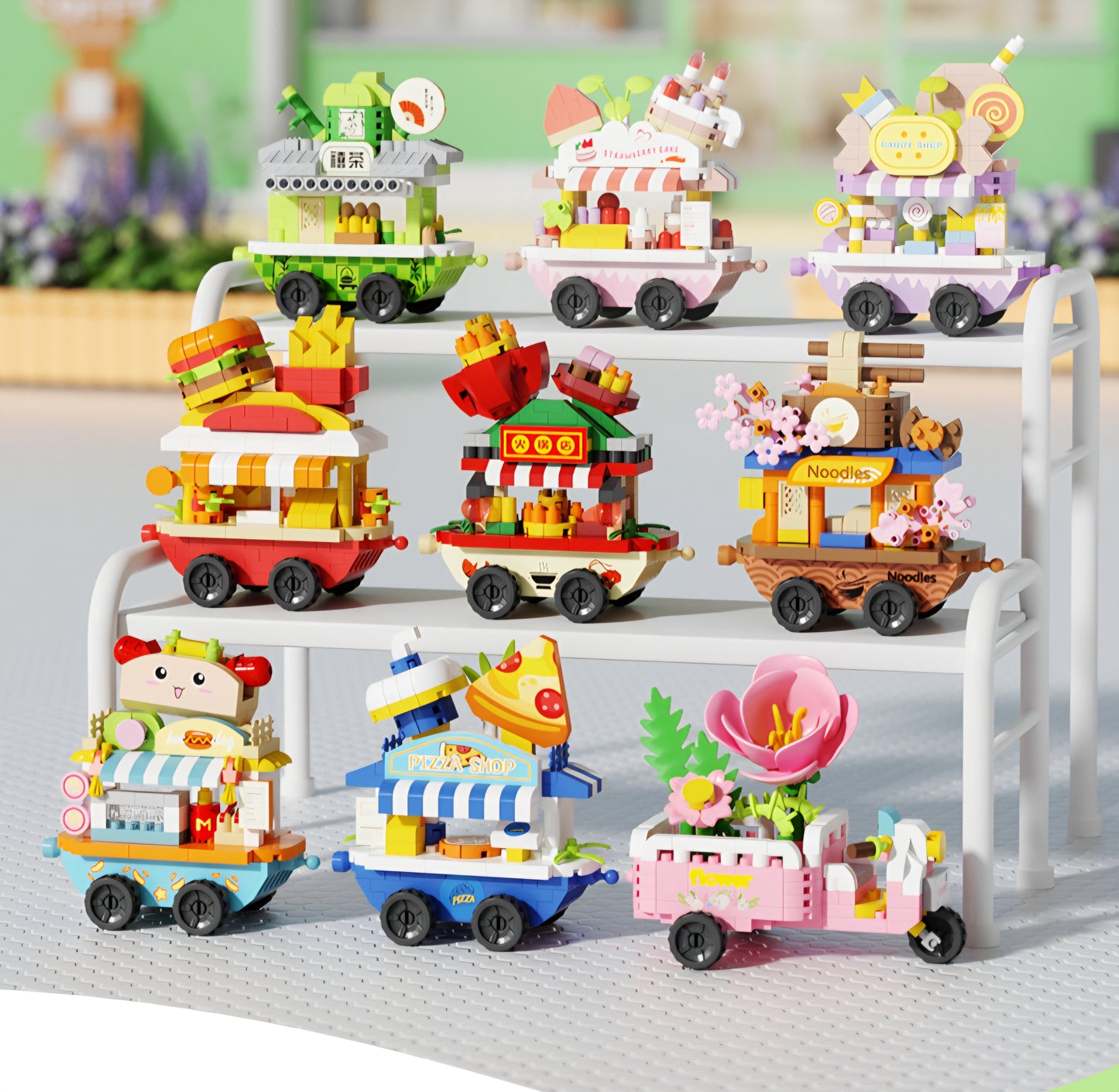 🛒 Kawaii New Mini Shop Blocks Building