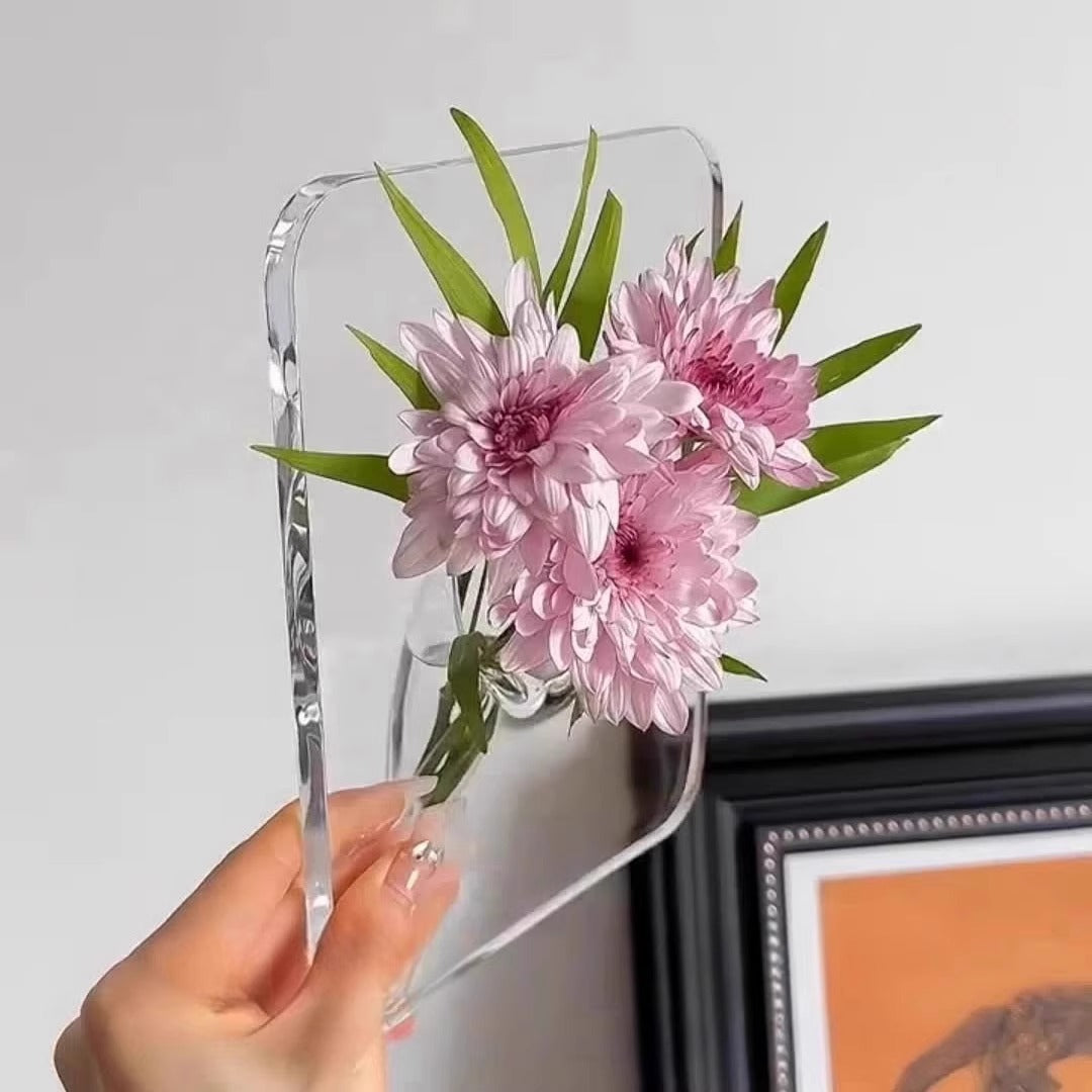 Floating Florals Flowers Frame Vase