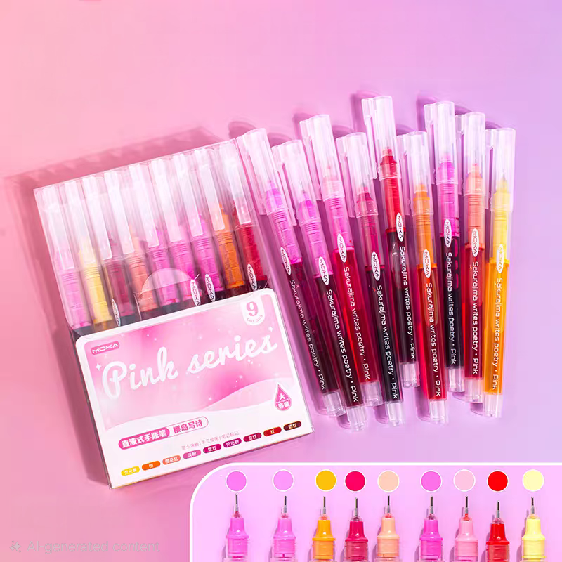 Moka Color Series Set of 9 Pens Set