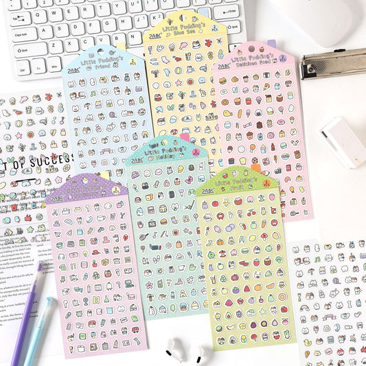 🍮 Little Pudding Mini Sticker Sheets (2pcs Set)