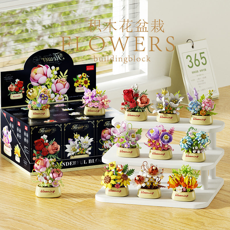 Mini Blooming Flower Pot Building Blocks 🌷✨