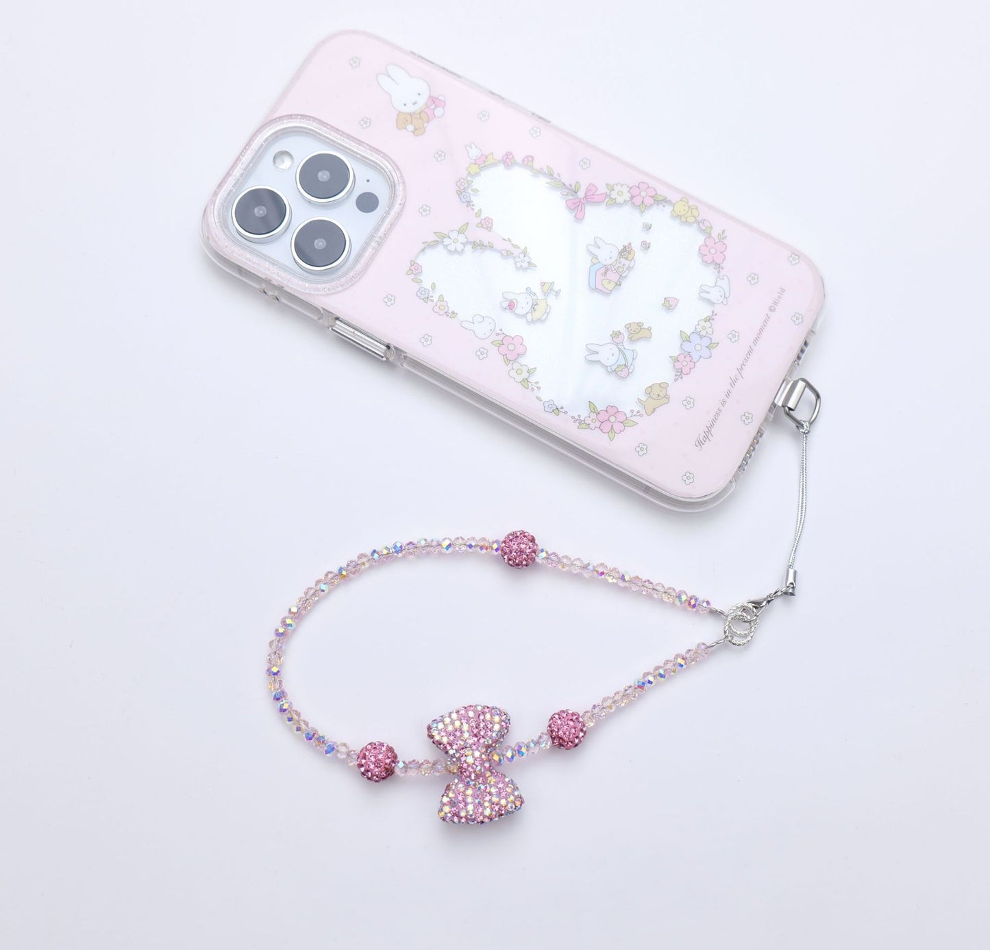 💖 Sparkle Bow Phone Charm Tag Keychain ✨🎀