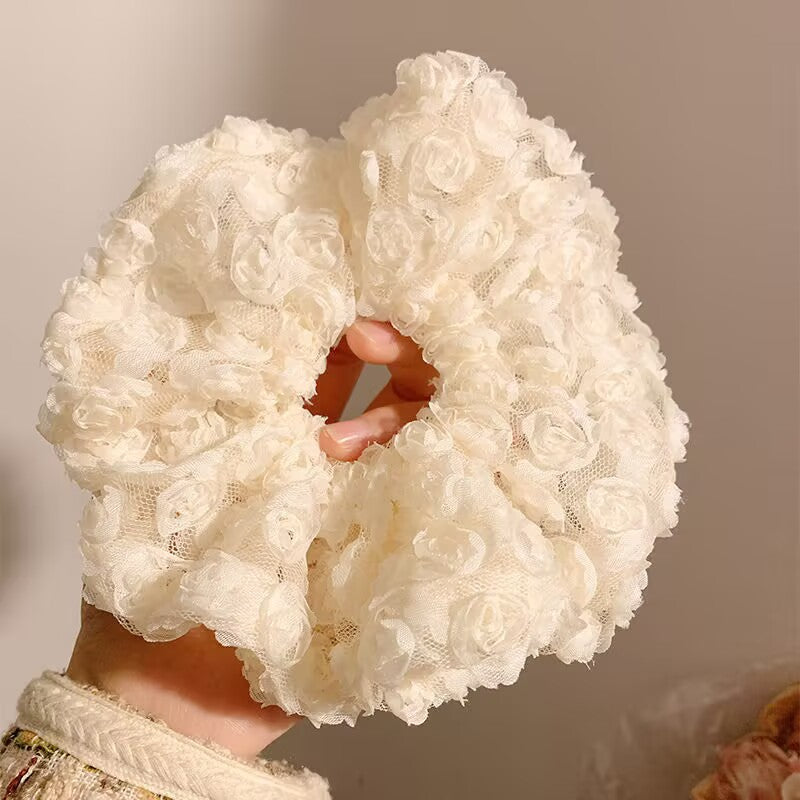 Midnight & Ivory Rosette Cloud XXL Scrunchie