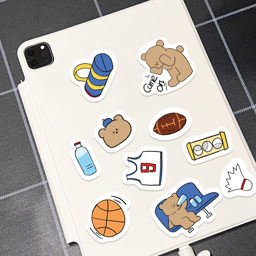 🐻 Set of 8 Lovely Friends Sticker Sheets Pack ✨📒🐱