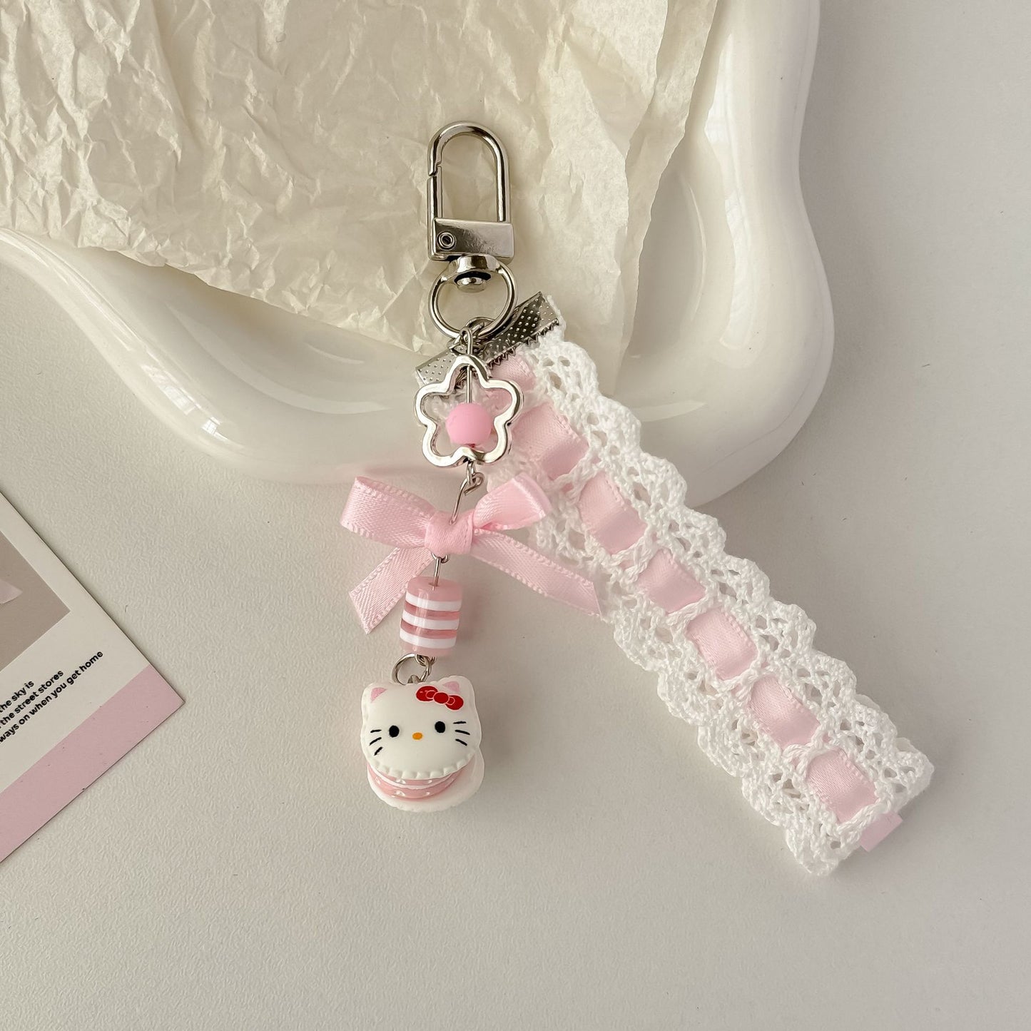 🎀✨ Lace & Hello Kitty Dream Charms Keychain ✨🎀