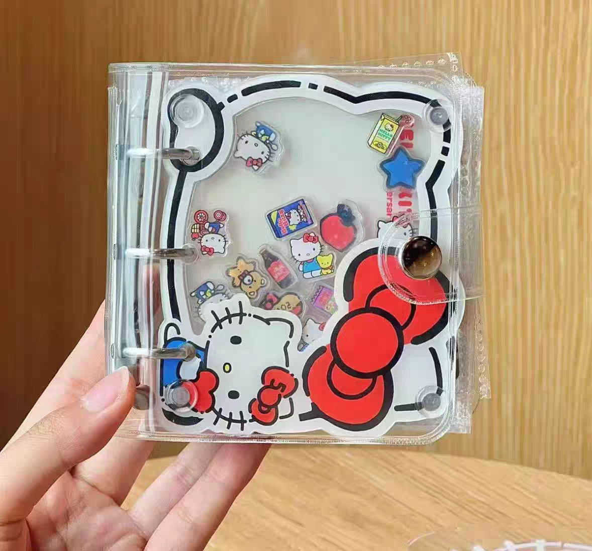 Hello Kitty 3 Ring Shaker Charms Photo Card Binder Sanrio