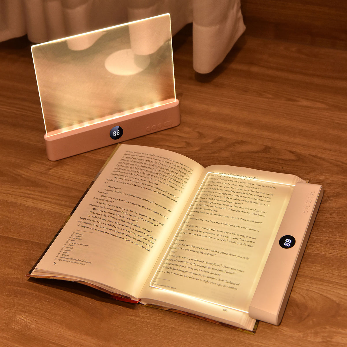 2-in-1 LED Book & Night Light | 3-Color Dimming + Timer, USB Rechargeable, Portable Eye-Care Lamp for Bed/Dorm/Travel