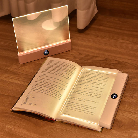 2-in-1 LED Book & Night Light | 3-Color Dimming + Timer, USB Rechargeable, Portable Eye-Care Lamp for Bed/Dorm/Travel