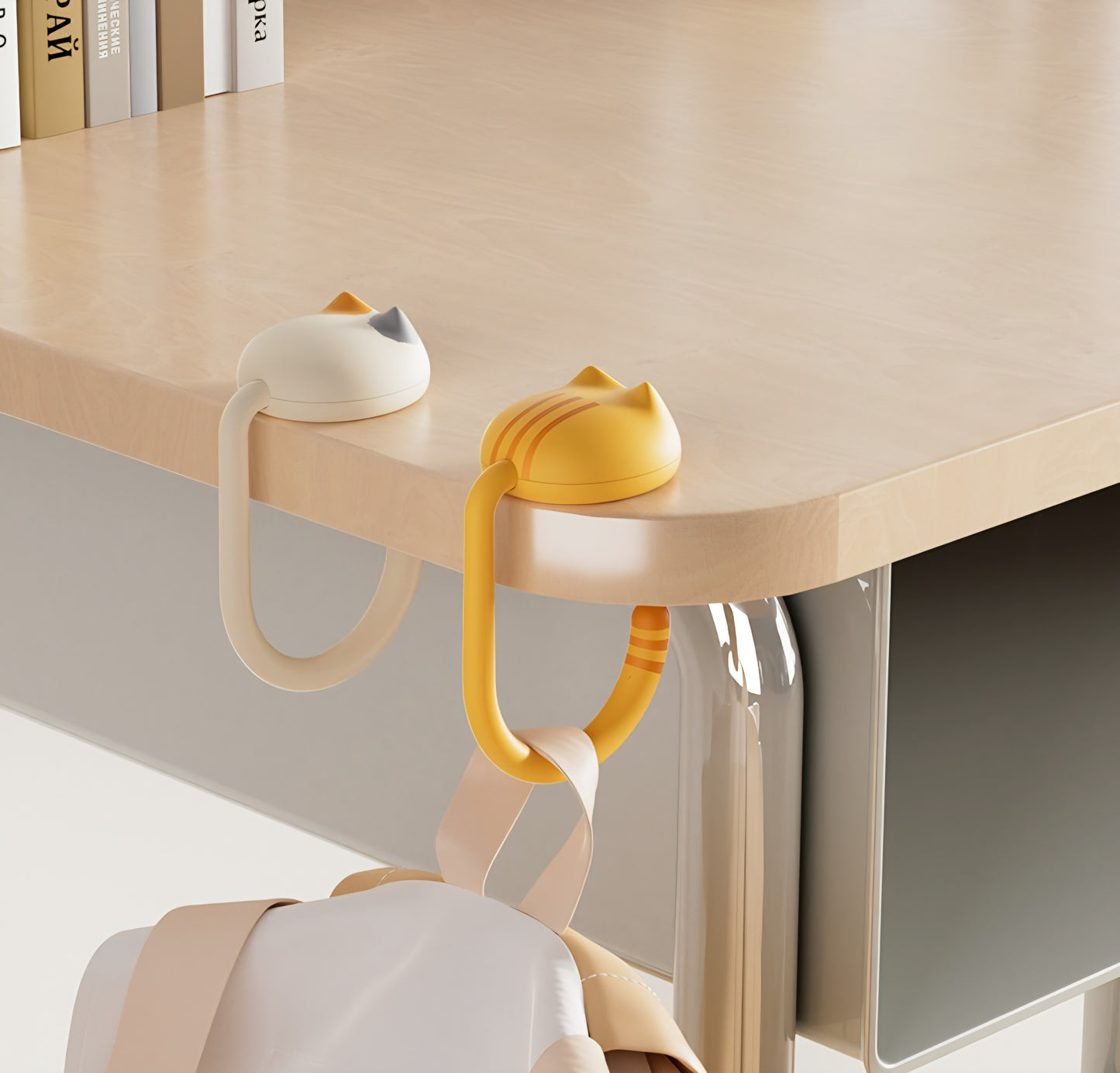 🐾 Kitty Tail Table Hooks – Purrfect Hold for Your Things! 🧡