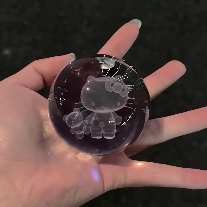 ✨ Hello Kitty Crystal Glow Lamp ✨ 🐱💖