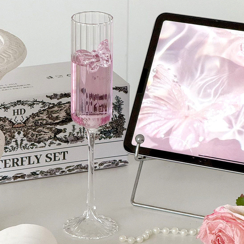 Butterfly Kisses Champagne Glasses