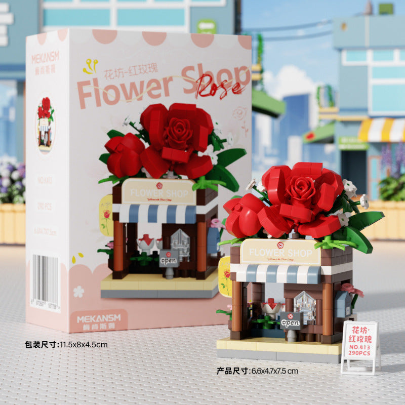 Mini Flower Shop DIY Building Blocks  🌸🏪🧩