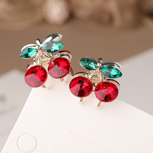 Cute Cherry Mini Hair Clip Cluthcer