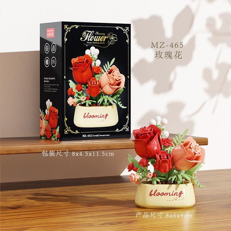 Mini Blooming Flower Pot Building Blocks 🌷✨