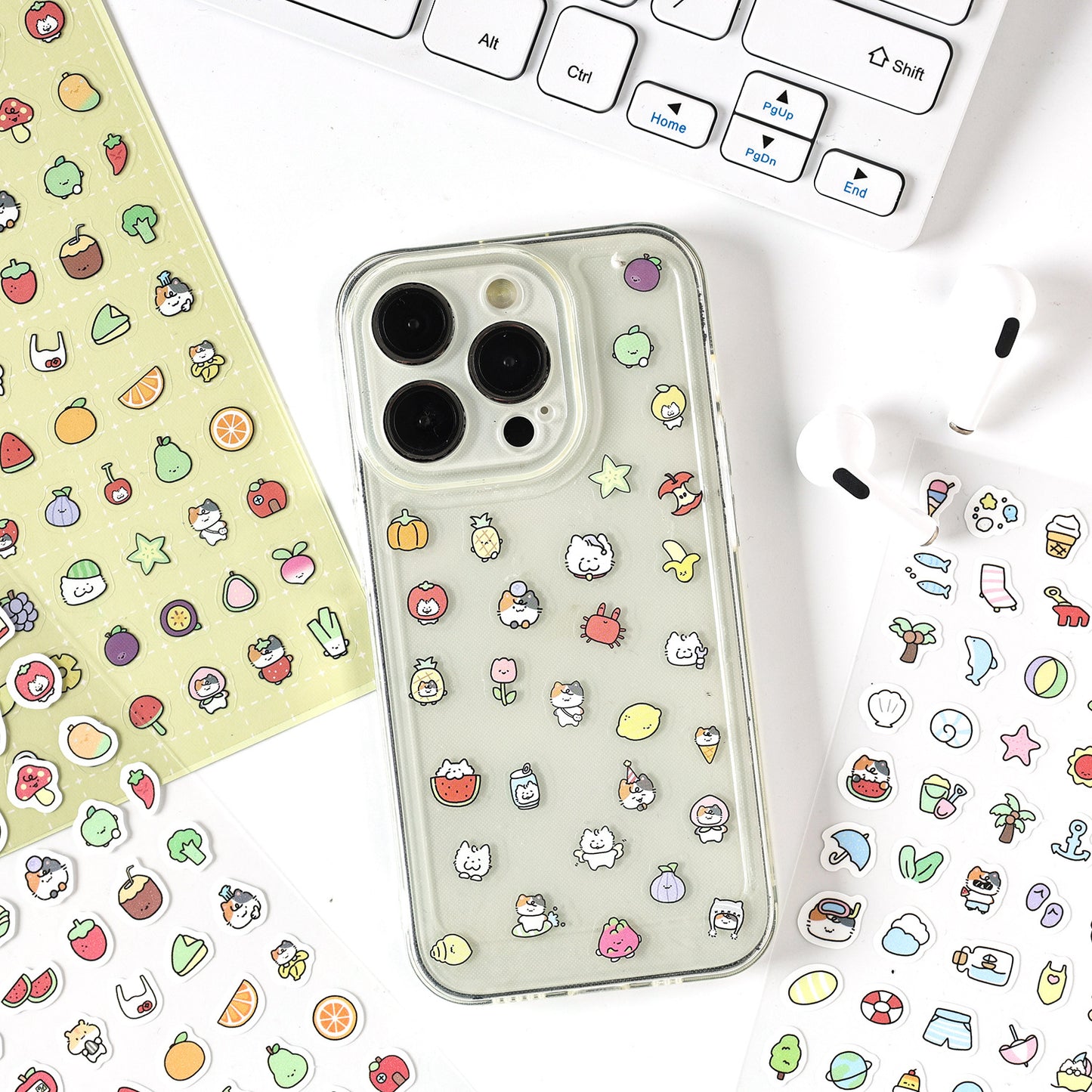 🍮 Little Pudding Mini Sticker Sheets (2pcs Set)