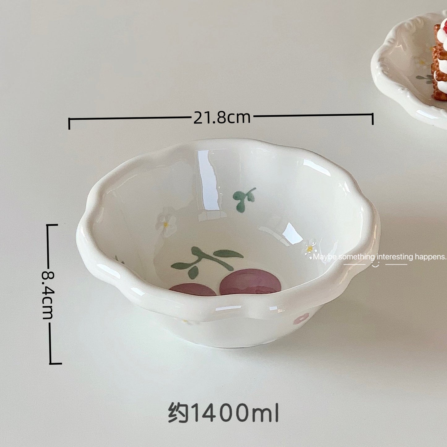 Pre - Order Cherry Themed Crockery Plate Bowl Spoon