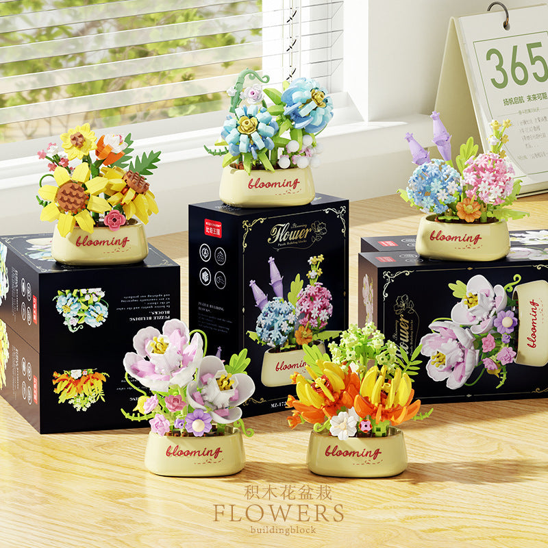 Mini Blooming Flower Pot Building Blocks 🌷✨