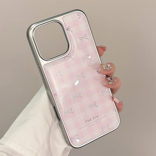 🎀 Pink Bow Gingham Case for Samsung S25 Ultra 🎀