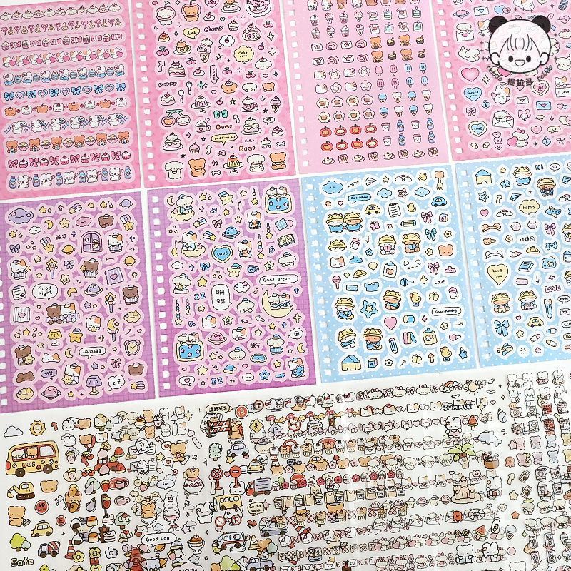 Kawaii Doodles Sticker Book Set – Cute Cartoon Planner & Journal Stickers