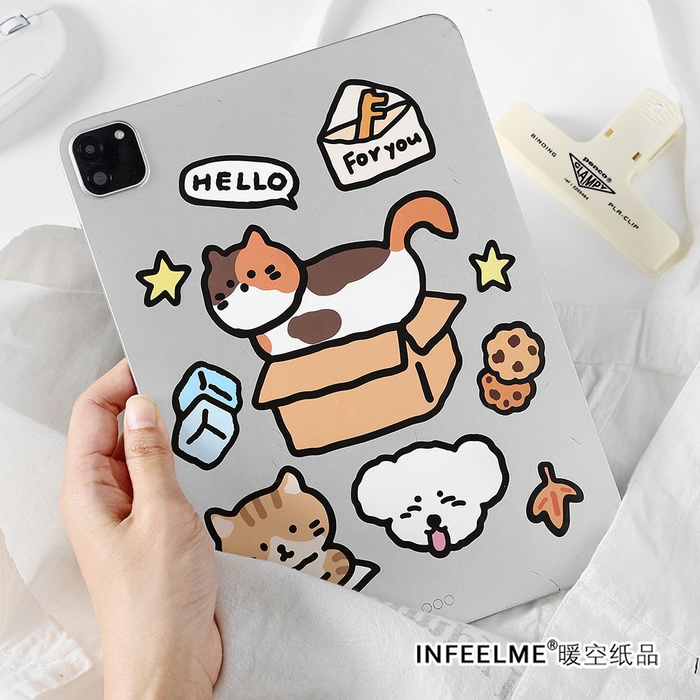 Kawaii Doodle PET Laptop iPad Stickers (2 Sheets)