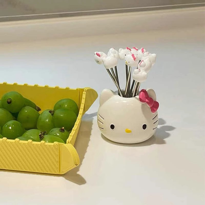 🍓 Hello Kitty Fruit Fork Set (10pcs)