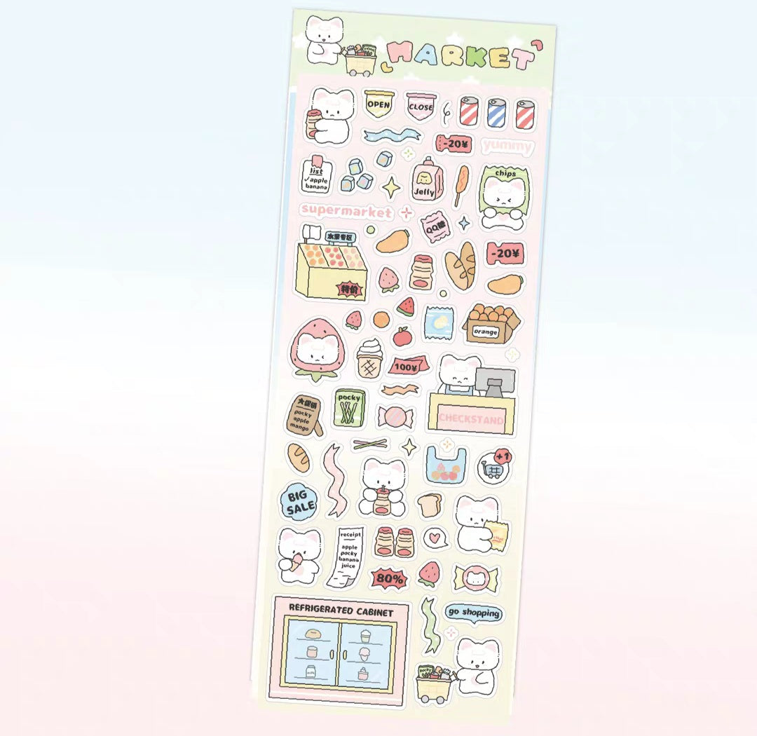 Kawaii Themed Sticker Sheets