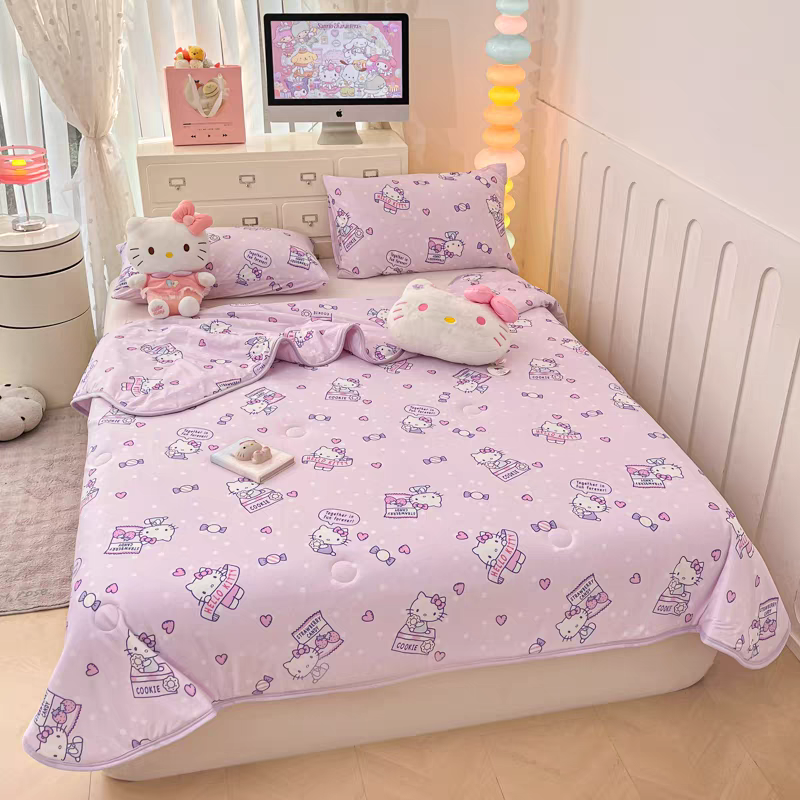 Pre - Order Official Merch Sanrio Hello Kitty Kuromi Cinnamoroll My Melody Comforter Set
