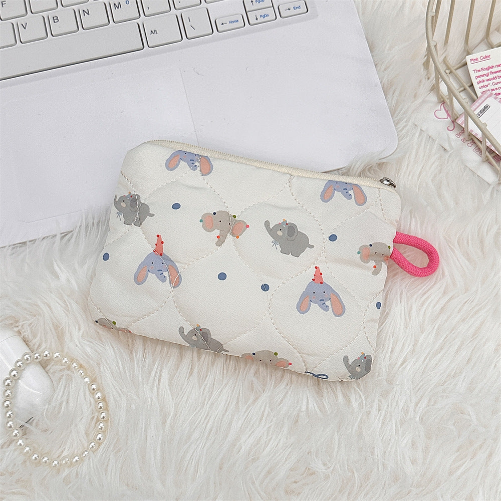 🧸 Quilted Kawaii Mini Pouch