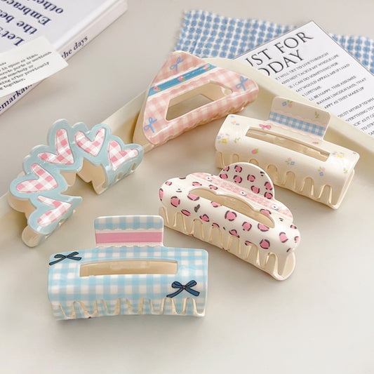 Premium Cute Patterned Hair Claw Clips Clutchers