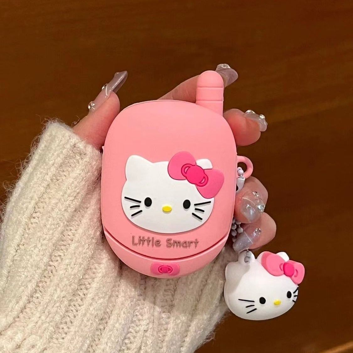 Hello Kitty Retro Flip Apple Airpods Case with Charm