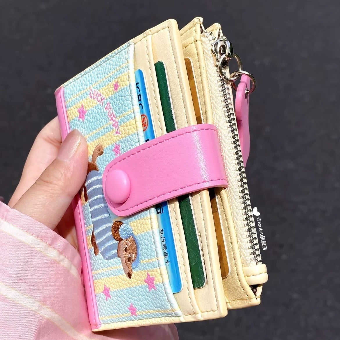 🐶 Sweet Puppy Card Wallet & Coin Pouch