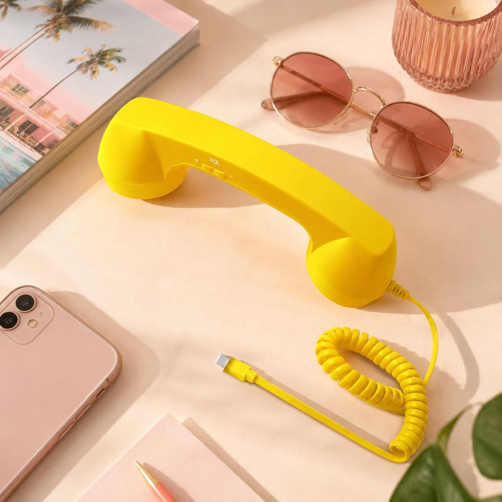 Retro Wired Phone Receiver with Volume Control
