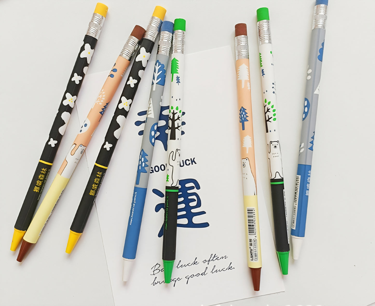 Set of 3 Foresh Friends 0.7 mm Mechanical Pencil