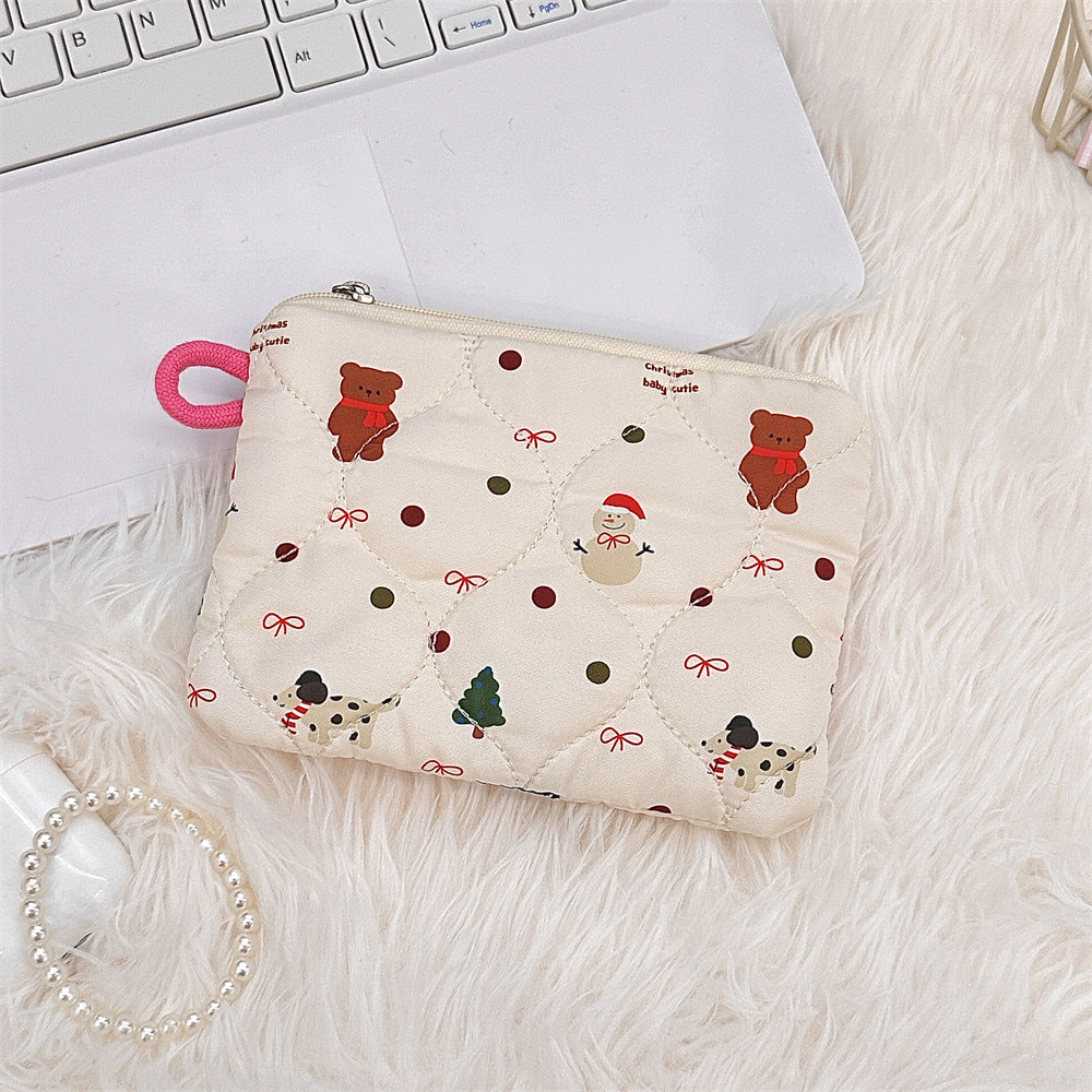 🧸 Quilted Kawaii Mini Pouch