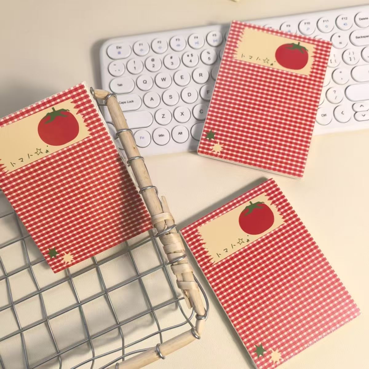 Tomato Gingham Mini Notebook Journal Diary
