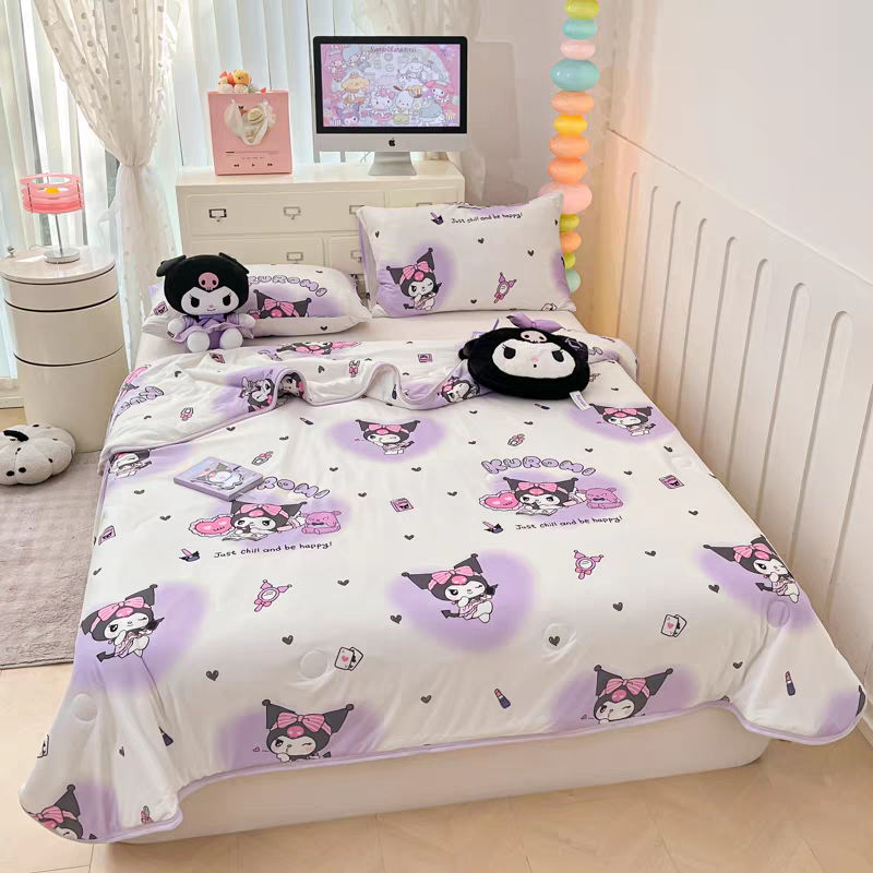 Pre - Order Official Merch Sanrio Hello Kitty Kuromi Cinnamoroll My Melody Comforter Set